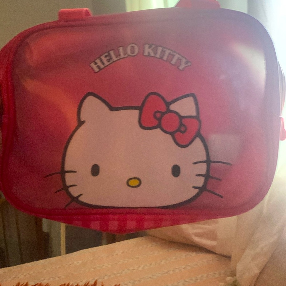 Kids Bright Pink Hello Kitty Small Tote Bag